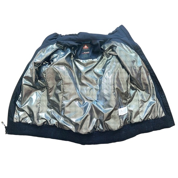 COLUMBIA WOMEN’S OMNI HEAT BLACK QUILTED BOMBER JACKET POCKETS | LARGE - Picture 8 of 12